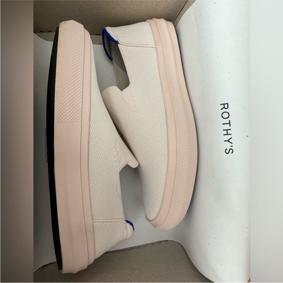 Women’s Rothy's Cream and pink sole Slip-On Sneakers - Picture 3 of 7